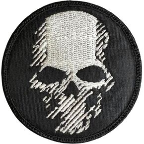 Ghost Recon Wildlands Skull Logo - Funny Tactical Military Morale Embroidered Patch Hook Fastener Backing