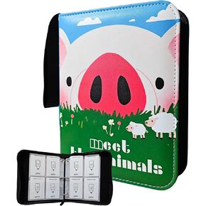 Card Holder for Yoto Cards, 160 Cards Capacity – Soft Portable Folder with Zipper & Mini Audiobook Cards, Yoto Card Holder & Yoto Card Case Travel Storage Organizer for Kids-girl
