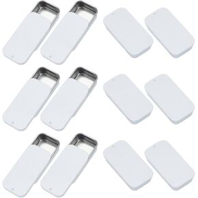 12pcs mini metal tin box slide tin container storage storage organizer tins strengulate tinplate slide box for diy candles storage spices tea candy party favors in Kuwait