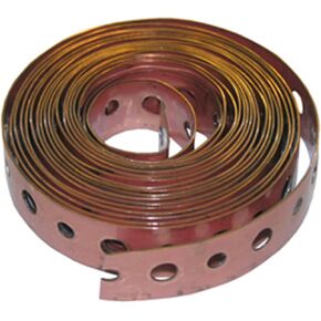 LASCO 13-1613 Perforated Plumbers Tape, 3/4 inch x 10-Foot, Copper, 6 Piece