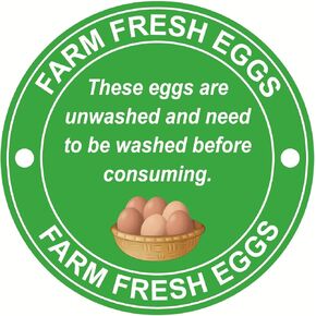 Farm Fresh Egg Shipping Sticker,2 inch 300pcs Unwashed Farm Fresh Egg Sticker for Carton Market Shipping