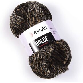 Yarnart Dolce multicolorors خيوط خيوط متنوعة بواسطة Yarnart Soft Chenille Velvet Super Bulky Yarn Blanket Amigurumi Crochet Yarn 100 Gram (3.53 Oz) 131 Yards (1 ، 806)
