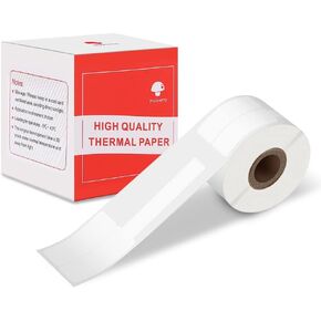 Label Maker Paper, Phomemo Jewerly Cables Labels Compatible for Phomemo M110/M120/M200/M220/M221 Label Printer, Direct Thermal Labels Black on White, (11/8" x 7/8"+13/4"), 100 pcs/Roll, 1-Pack