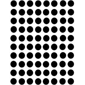 Blackdreams® 1800pcs 12mm (0.5 بوصة) نقطات ملصق دائري دائري دائرة فارغة لاصق (أسود)
