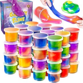 24 Pack Galaxy Slime Kit ، و Slime Party Favors for Kids ، ومسعون وغير ملحق العبوة ، و Slime Toy for Boys Girls 5-12