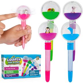 ألعاب Yoya Toys Fidget للأطفال (4 عبوات) - لعبة غزل سائلة - لعبة غزل بارد - حيوانات كاواي العائمة الملونة - البطريق ، الدلفين ، الدب القطبي ، السلاحف - هدية ADHD الحسية الضيقة ، اللوازم المدرسية اللطيفة