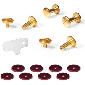 8PCS Leather Suspender Lock Kit (with 8PCS Leather Washers),5043K Suspender Lock Set,for Leather Suspenders,Leather Belts,Leather Tool Vests,Bags,etc.