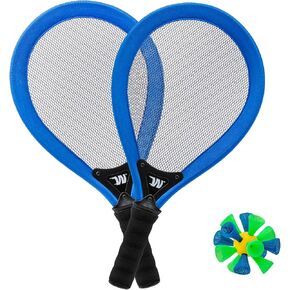 مجموعة لعبة whackminton في الهواء الطلق - لا يوجد شبكة مطلوبة! - لعبة مضرب ممتع لجميع الأعمار - الرياضة الخارجية المثالية للحديقة ، الفناء الخلفي ، العشب ، الشاطئ ، التخييم