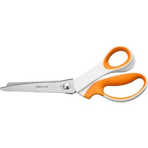 Fiskars SoftGrip Pinking Shears, Fabric Scissors with Ergonomic Handle, Zig Zag Edge and Stainless Steel Blades
