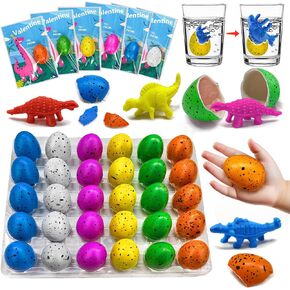 30 Pack Valentines Day Gifts for Kids Dinosaur Eggs Classroom Exchange School Activities Party Favors for Boys and Girls with Card (Dinosaur Egg)