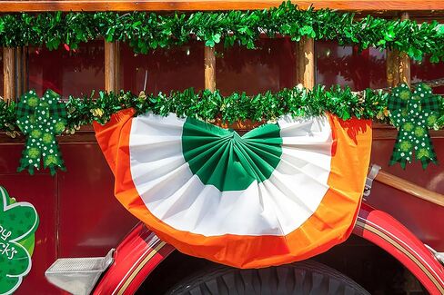 Alibbon 2 Pcs St. Patrick's Day Bows for Wreaths, St Patrick's Day Wreath Bows, Green Buffalo Plaid Bows for Front Door, St. Patrick's Day Decor, Craft Bows for Parade Indoor Outdoor Party Decor in Kuwait