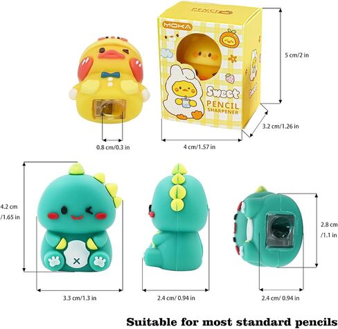 6 PCS Sharpeners Pencil Pencil For Kids ، Shareheld Pencil Sharpener صغير ، وممتعة بقلم رصاص مراوغة للأطفال Favors ، Hawaii الثابتة المواهب المصغرة المدرسية (النمط 1) in Kuwait