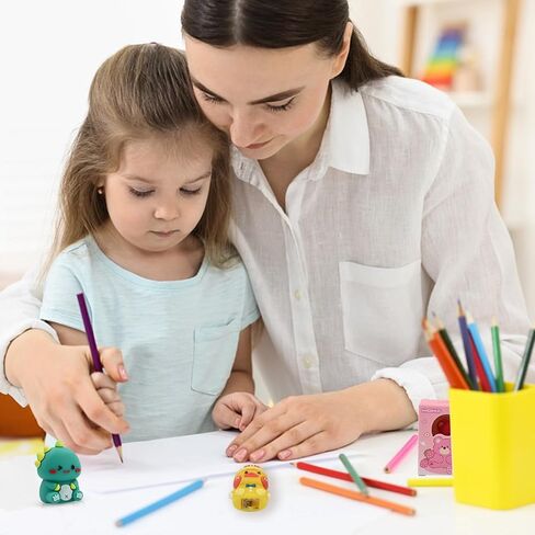 6 PCS Sharpeners Pencil Pencil For Kids ، Shareheld Pencil Sharpener صغير ، وممتعة بقلم رصاص مراوغة للأطفال Favors ، Hawaii الثابتة المواهب المصغرة المدرسية (النمط 1) in Kuwait