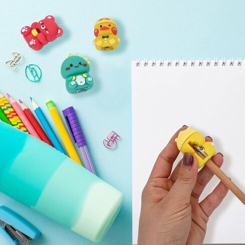 6 PCS Sharpeners Pencil Pencil For Kids ، Shareheld Pencil Sharpener صغير ، وممتعة بقلم رصاص مراوغة للأطفال Favors ، Hawaii الثابتة المواهب المصغرة المدرسية (النمط 1) in Kuwait