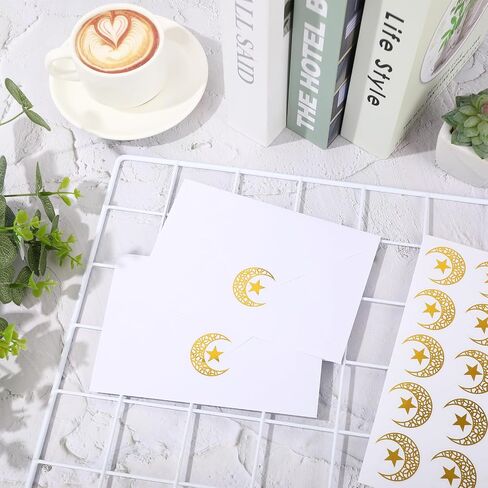Whaline 500Pcs Cross Sticker Gold Foil Baptism Envelope Seal Sticker Christening Adhesive Label Decal for Card Envelope Sealing Supplies in Kuwait
