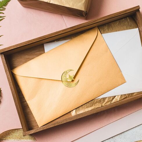 Whaline 500Pcs Cross Sticker Gold Foil Baptism Envelope Seal Sticker Christening Adhesive Label Decal for Card Envelope Sealing Supplies in Kuwait