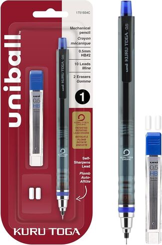 uni-ball KuruToga Mechanical Pencil, 0.5mm, HB #2, 1 Count in Saudi Arabia