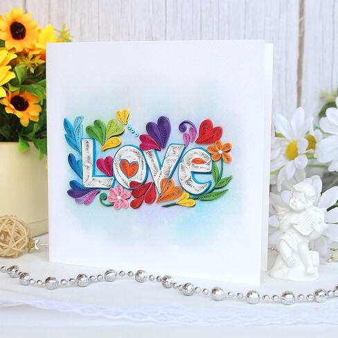 KingKraft Anniversary Card for Wife, Her, Parents, Girlfriend, Cute Otter Half Quilling Card, Love Card, Valentines Day Card for Husband Him Boyfriend, 1st 25th 40th 50th 60th Anniversary Card in Kuwait