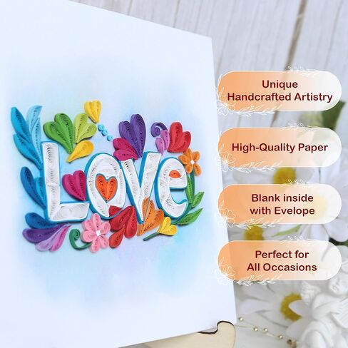 KingKraft Anniversary Card for Wife, Her, Parents, Girlfriend, Cute Otter Half Quilling Card, Love Card, Valentines Day Card for Husband Him Boyfriend, 1st 25th 40th 50th 60th Anniversary Card in Kuwait