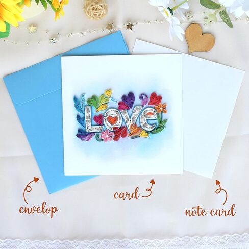 KingKraft Anniversary Card for Wife, Her, Parents, Girlfriend, Cute Otter Half Quilling Card, Love Card, Valentines Day Card for Husband Him Boyfriend, 1st 25th 40th 50th 60th Anniversary Card in Kuwait