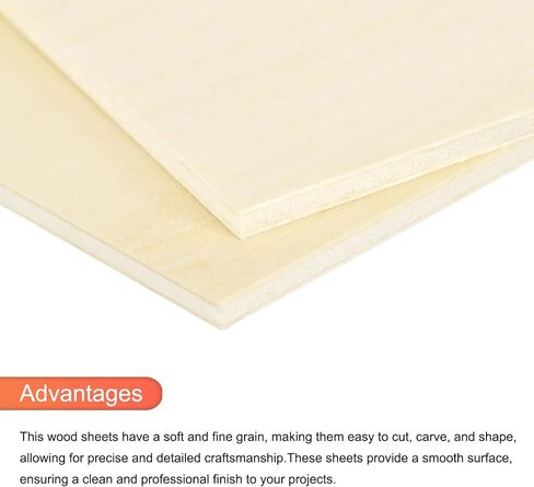 MECCANIXITY Basswood Sheet 18 x 12 x 3/16 Inch Unfinished Wood Boards Plywood for Crafts Laser Cutting with Smooth Surfaces in Kuwait