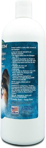 Bio-Groom Protein Lanolin Dog Shampoo – Tear-Free Pet Shampoo, Dog Bathing Supplies, Puppy Wash, Cat & Dog Grooming Supplies, Cruelty-Free, Made in USA, Tearless Dog Products – 12 fl oz 1-Pack in Saudi Arabia