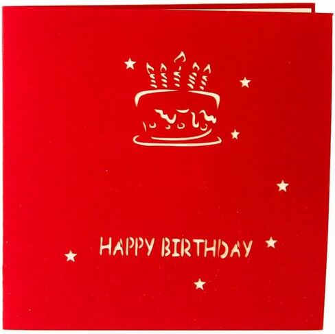 بطاقة عيد ميلاد ، بطاقات تحية كعكة عيد ميلاد ثلاثية الأبعاد ، بطاقات ، يدويًا ، بطاقات مانحة مع مظروف (كعكة عيد ميلاد) in Kuwait