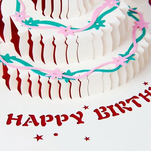 بطاقة عيد ميلاد ، بطاقات تحية كعكة عيد ميلاد ثلاثية الأبعاد ، بطاقات ، يدويًا ، بطاقات مانحة مع مظروف (كعكة عيد ميلاد) in Kuwait
