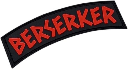 Berserker Norse Tab PVC Patch (Red and Black) in Saudi Arabia