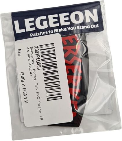 Berserker Norse Tab PVC Patch (Red and Black) in Saudi Arabia
