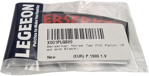 Berserker Norse Tab PVC Patch (Red and Black) in Saudi Arabia