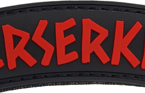 Berserker Norse Tab PVC Patch (Red and Black) in Saudi Arabia