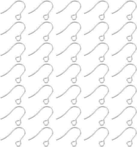 UniCraftale 300pcs 15mm طوله طوله سلك الأذن من الفولاذ المقاوم للصدأ الطويل من السنانير المعدنية - السنانير الفرنسية الحركية مع حلقات أفقية متدلية الأذو in Saudi Arabia