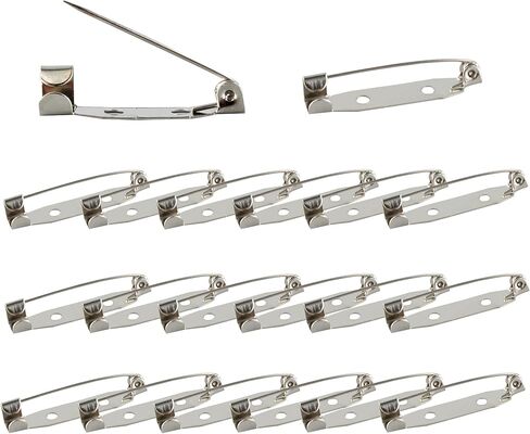 pson 150PCS 1 Inch Brooch Pin Back, Safety Pin Back, Silver Bar Pins for Badge Insignia, Citation Bars, Making Corsage, Name Tags, Sewing, Craft in Kuwait