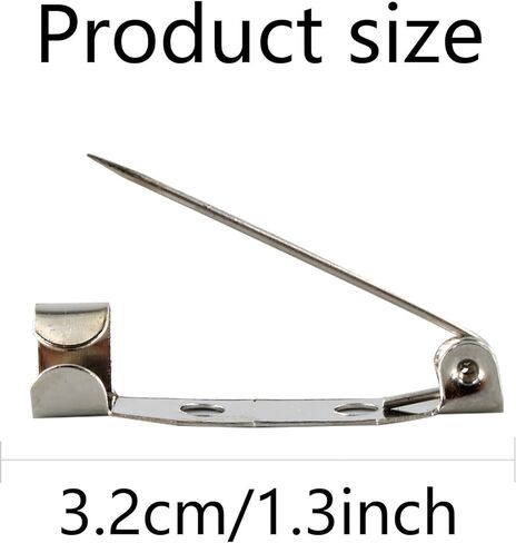 pson 150PCS 1 Inch Brooch Pin Back, Safety Pin Back, Silver Bar Pins for Badge Insignia, Citation Bars, Making Corsage, Name Tags, Sewing, Craft in Kuwait