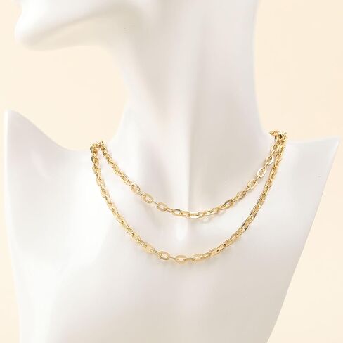 Kyutong 16.4FT/5M Chunky Cable Chain on Spool Gold Plated Chains Bulk for Jewelry Craft DIY Thick Circle Link Chains for Jewelry Making with Lobster Clasps Jump Rings in Kuwait