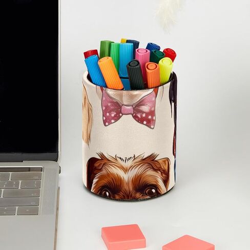 حامل كأس القلم للمكتب ، وقلم كبير وقلم رصاص ، وراعي البقر و Cowboy Wild West Pattern Desk Desk Stationery Makeuprice Brush Press For Home ، Office ، School in Saudi Arabia
