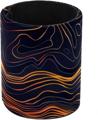 حامل كأس القلم للمكتب ، وقلم كبير وقلم رصاص ، وراعي البقر و Cowboy Wild West Pattern Desk Desk Stationery Makeuprice Brush Press For Home ، Office ، School in Kuwait