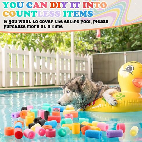 Frienda 30 Pcs Pool Noodles Bits Multicolor Craft Small Size Versatile Mixed Floating Pool Noodles Foam Rope Tube for Play or DIY Craft Multipurpose (Mixed Sizes,Pastel Colors) in Kuwait