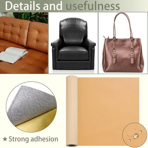 Leather Repair Patch for Furniture, 12×54 Inch Self Adhesive Leather Repair Tape, 1 Roll Vinyl Leather Repair Kit for Sofa Jackets Couches Handbags Kitchen Stools Luggage (Deep Green) in Saudi Arabia