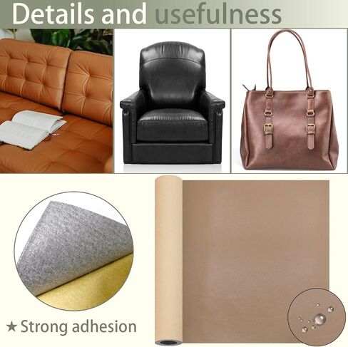 Leather Repair Patch for Furniture, 12×54 Inch Self Adhesive Leather Repair Tape, 1 Roll Vinyl Leather Repair Kit for Sofa Jackets Couches Handbags Kitchen Stools Luggage (Deep Green) in Saudi Arabia