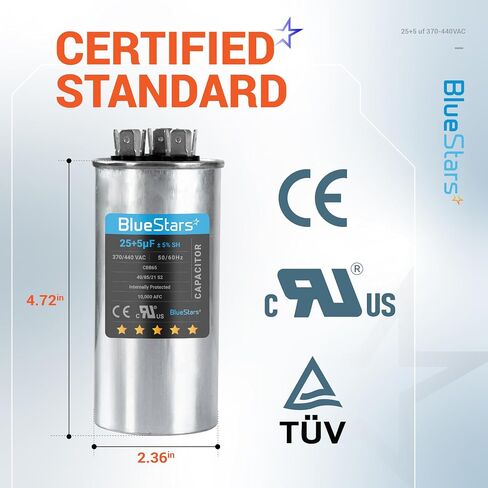 120 uf 370-440VAC Volts ±5% Round Run Capacitor 50/60 Hz AC Electric Replacement Part by Blue Stars in Kuwait