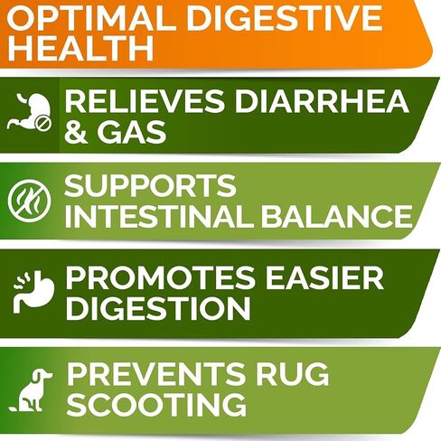 STRELLALAB Vet Strength Dog Probiotics Treats + Digestive Enzymes + Prebiotics - 110 Ct (Pack of 1) Chewable Fiber w/Pumpkin - Allergy, Diarrhea, Gas, Constipation, Upset Stomach Relief - Red Meat in Saudi Arabia