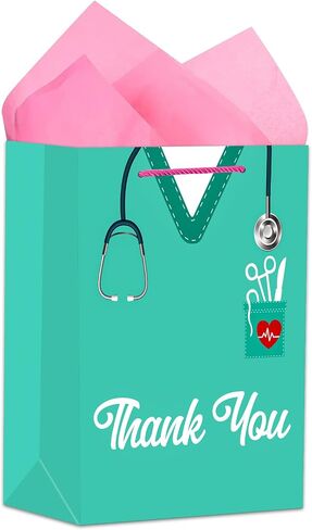 BIZIBAFF Congrats Nurses Gift Bag - 13" with Tissue Paper & Handles for Grad Party Favors in Saudi Arabia