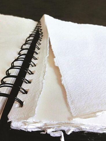 Watercolor Paper Wiropad, 24 Sheets, 6x12 (140lb/300g) | Handmade 100% Cotton Rag, Cold Pressed, Acid-Free Water Color Paper with 4 Natural Deckle Edges, Watercolor Pad Sketchbook in Saudi Arabia