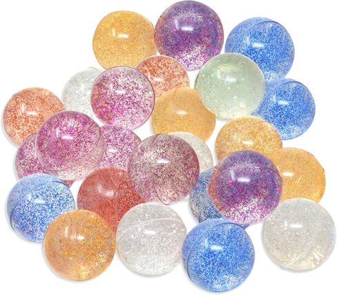 25 Bouncy Balls for Kids Party Favors | Colorful Frosted Bouncy Ball 27mm | Superball Small Rubber Balls for Kids in Kuwait