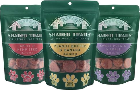 Shaded Trails All Natural Crunchy Dog Treats Variety 3 Pack - Vegan & Grain Free in Saudi Arabia