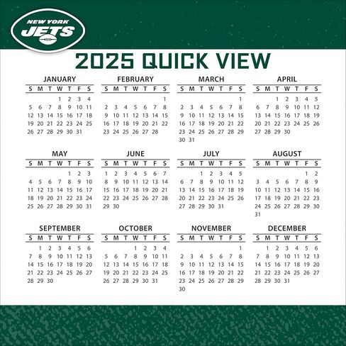 Turner Sports New York Jets 2025 Box Calendar (25998053051) in Kuwait