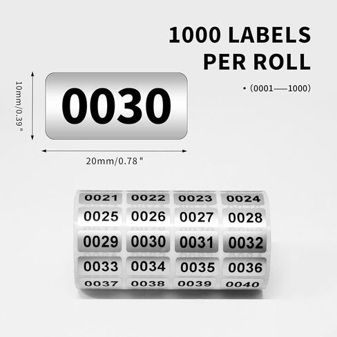 رقم المخزون ملصقات ملصقات الملصقات 2001-3000 ملصقات مقاومة للماء ملصقات على التوالي ملصقات لأرقام متتالية للداخلية والخارجية والتخزين والتصنيف واللوازم ، 0.38x 0.79 بوصة in Kuwait