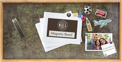 Wall Things Co. لوحة إعلانات مغناطيسية للجدار ، المكتب ، المنزل ، عرض الصور ، رسالة مغناطيسات معدنية ولوحة المذكرة ، 12x24 ، الزيتون in Kuwait